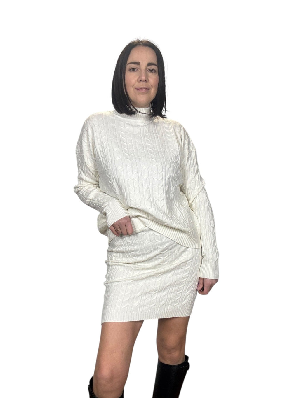 COORDINATO CON MINIGONNA HAVEONE - XE BLU ABBIGLIAMENTO