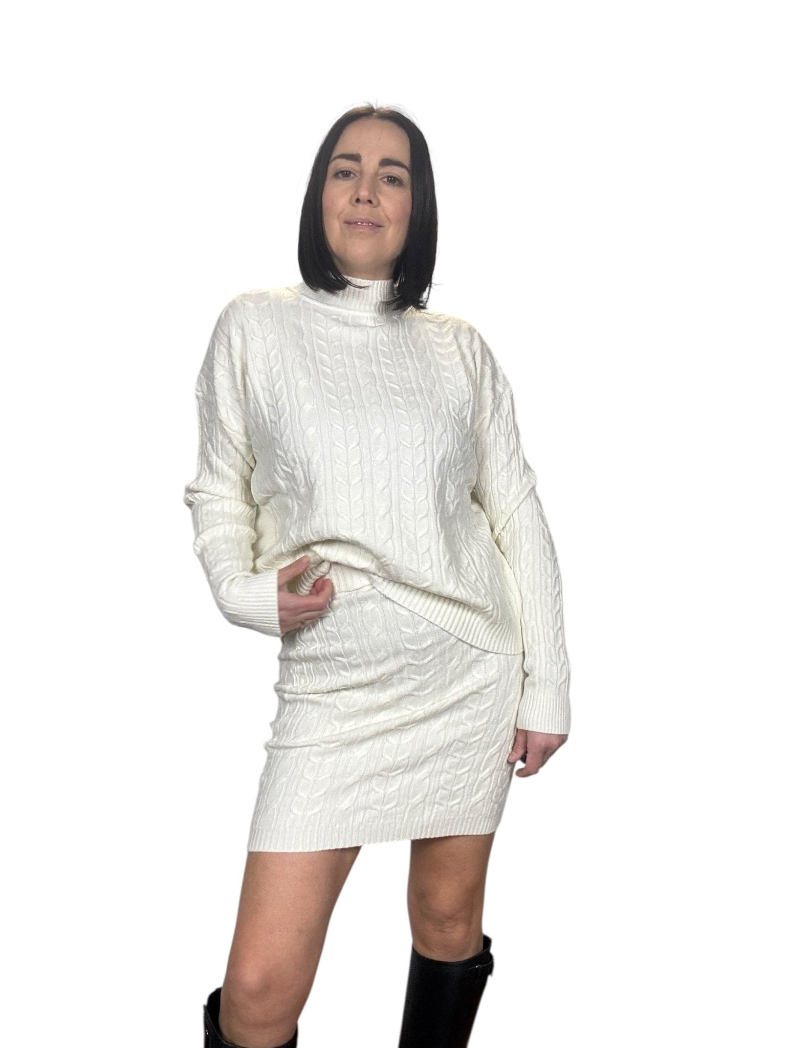 COORDINATO CON MINIGONNA HAVEONE - XE BLU ABBIGLIAMENTO