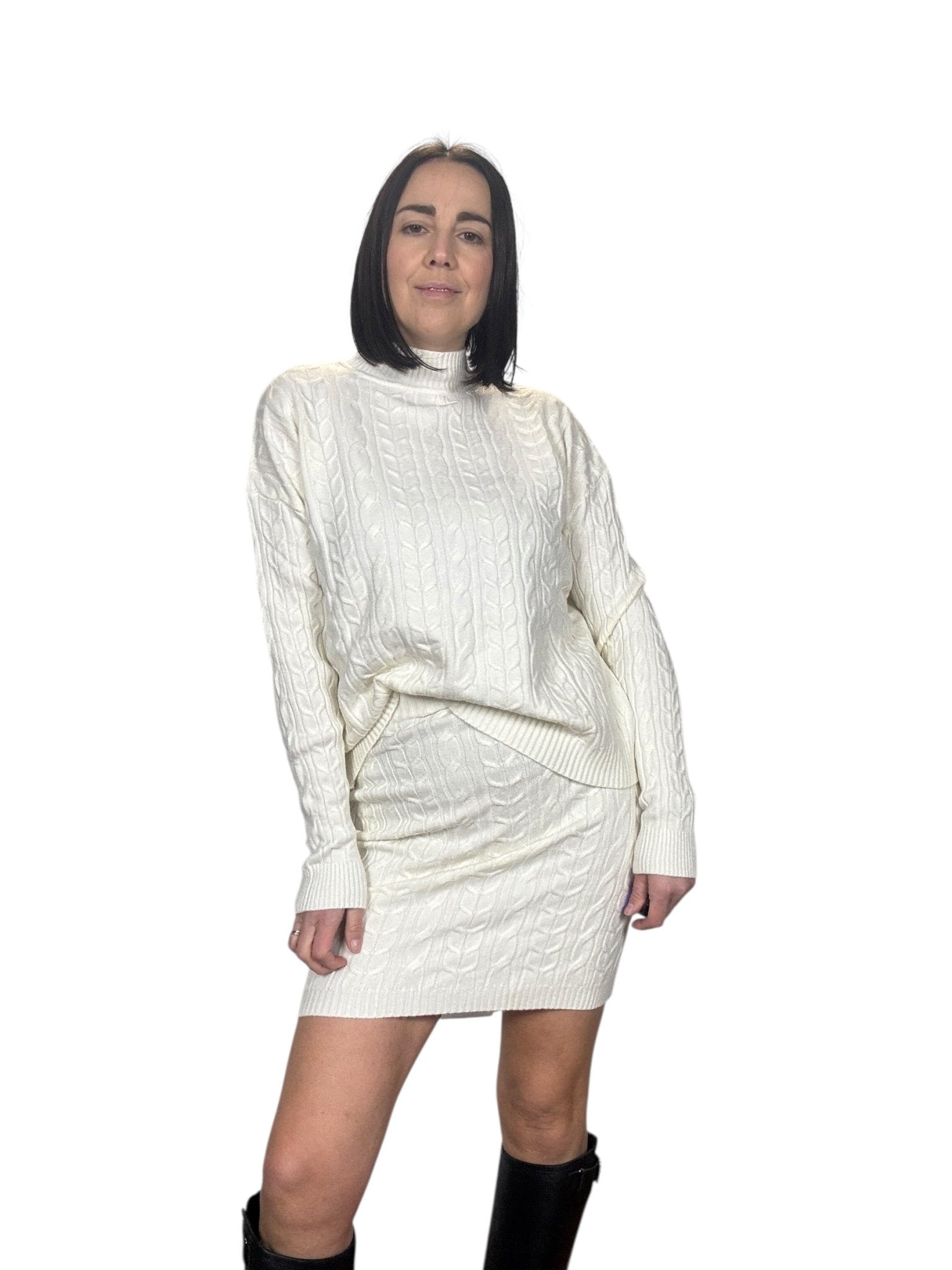 COORDINATO CON MINIGONNA HAVEONE - XE BLU ABBIGLIAMENTO