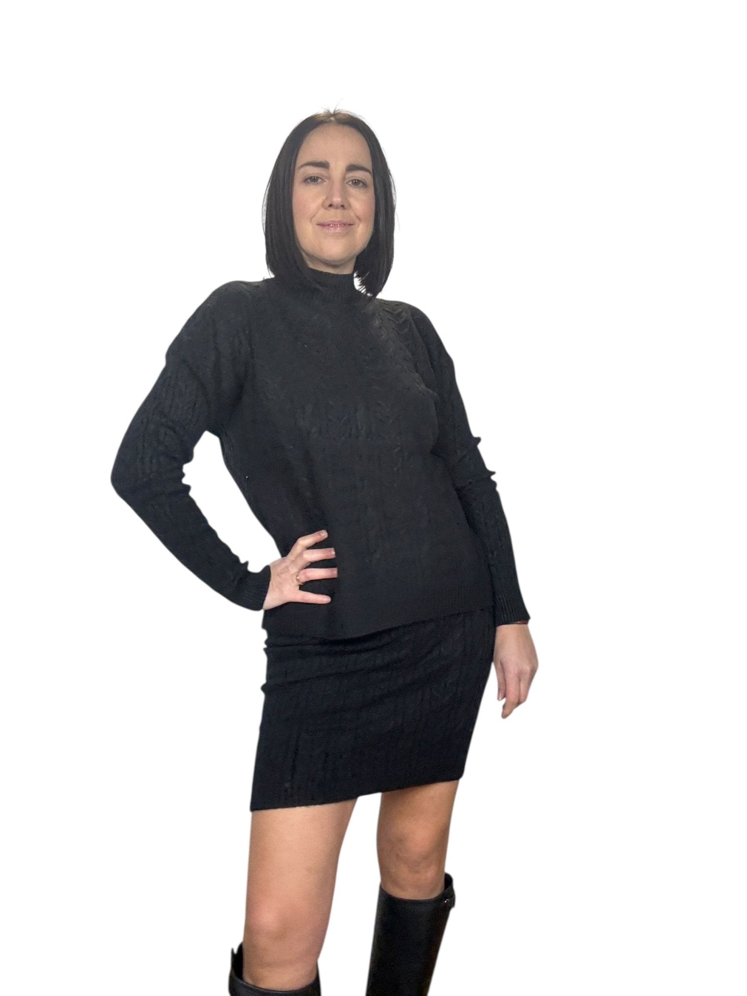 COORDINATO CON MINIGONNA HAVEONE - XE BLU ABBIGLIAMENTO