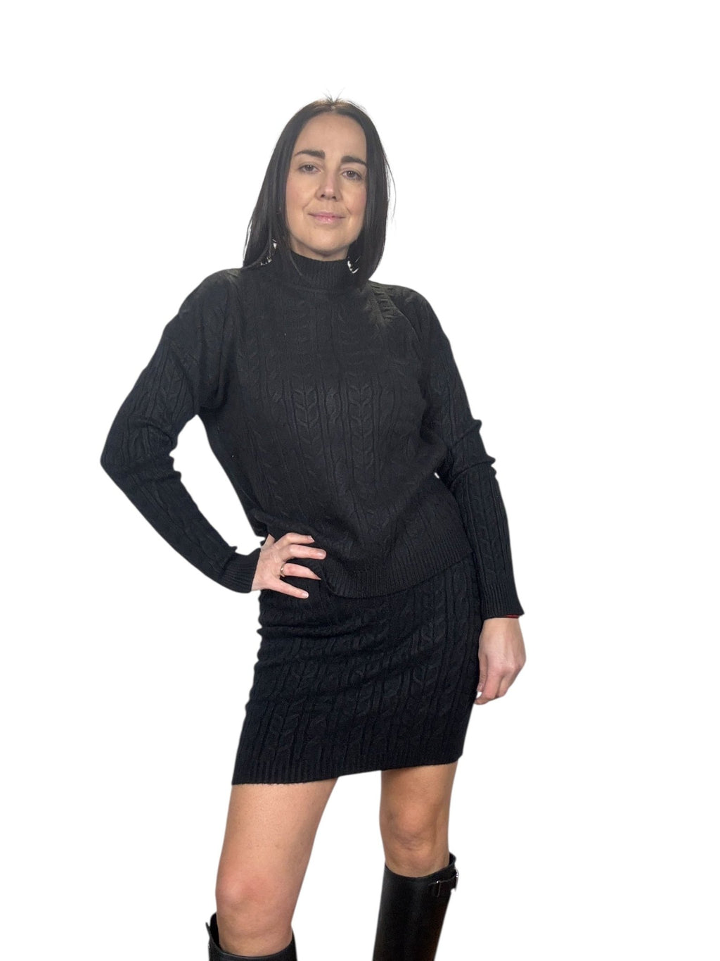 COORDINATO CON MINIGONNA HAVEONE - XE BLU ABBIGLIAMENTO