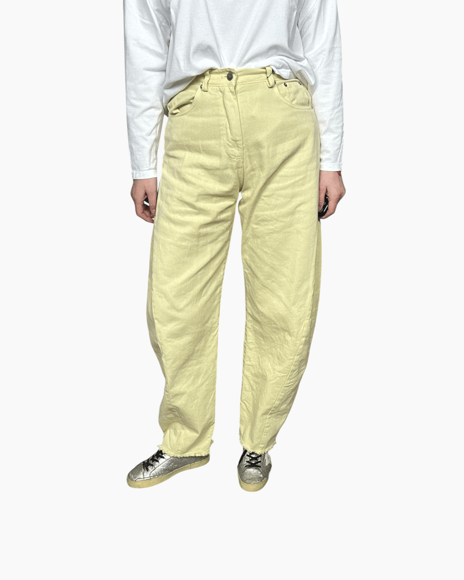 JEANS COLORATO CARROT TENSIONE IN - XE BLU ABBIGLIAMENTO