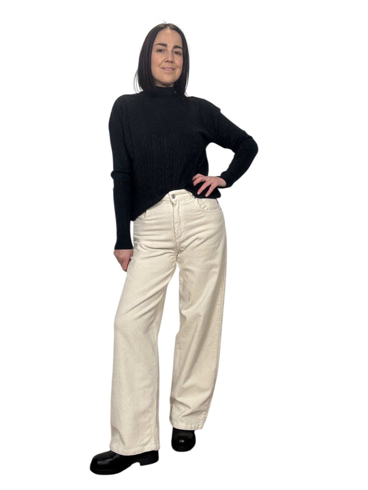 PANTALONE BELLA IN VELLUTO HAVEONE - XE BLU ABBIGLIAMENTO