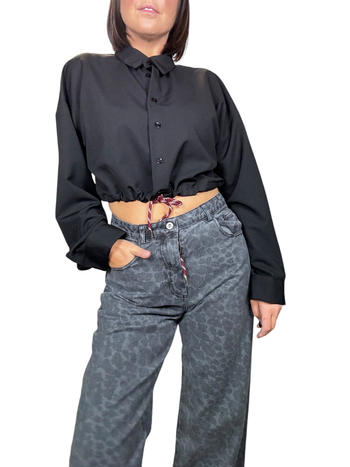 CAMICIA CROPPED CON COULISSE VICOLO