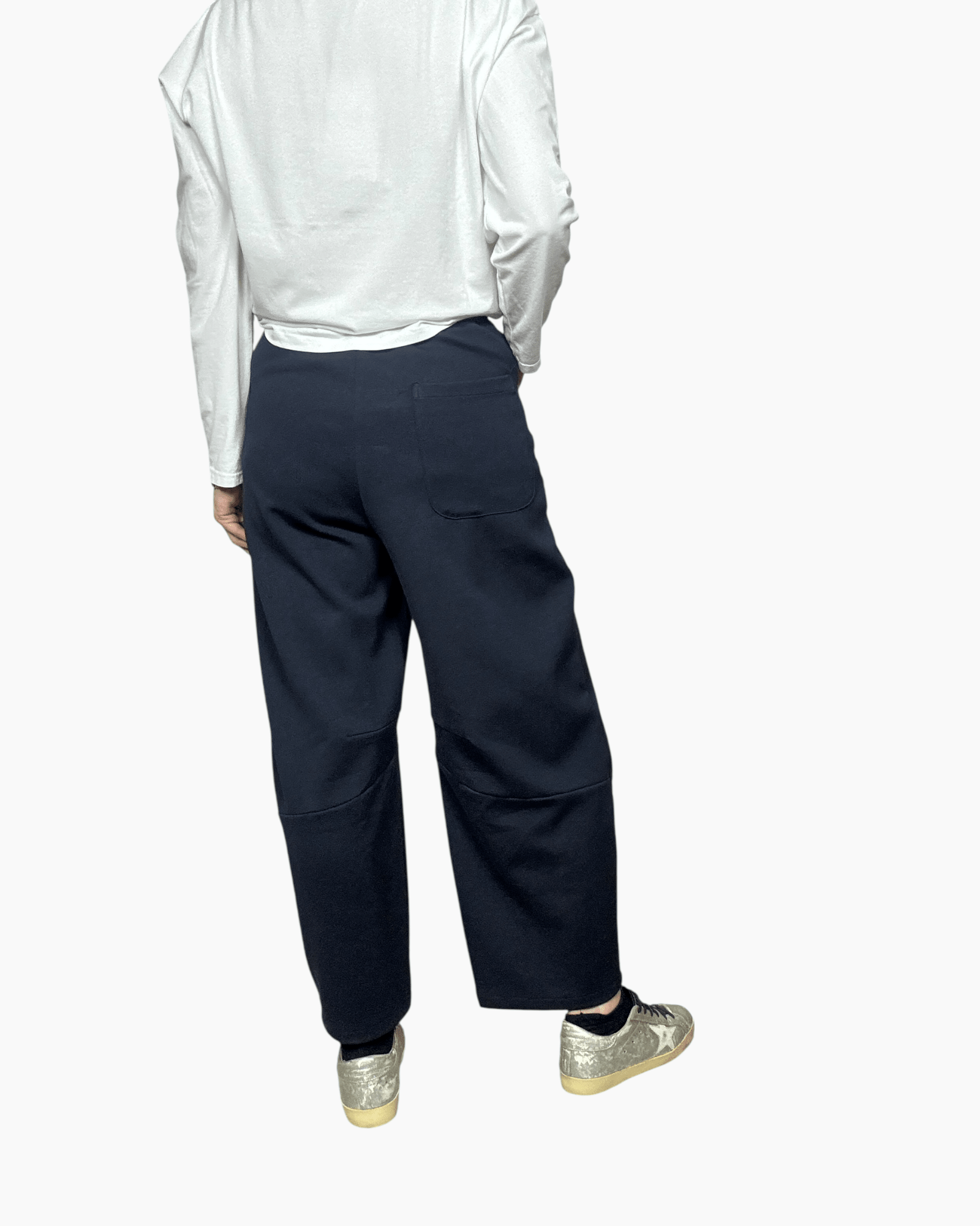 PANTALONE BARREL IN FELPA DIXIE - XE BLU ABBIGLIAMENTO