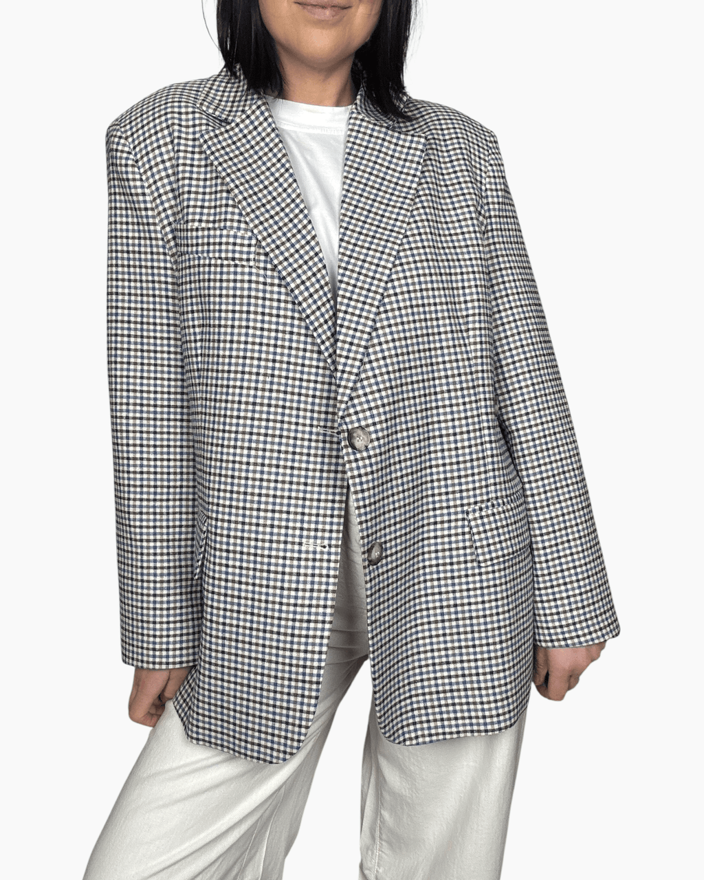 GIACCA A QUADRETTI CON DOPPIA ABBOTTONATURA VICOLO - XE BLU ABBIGLIAMENTO