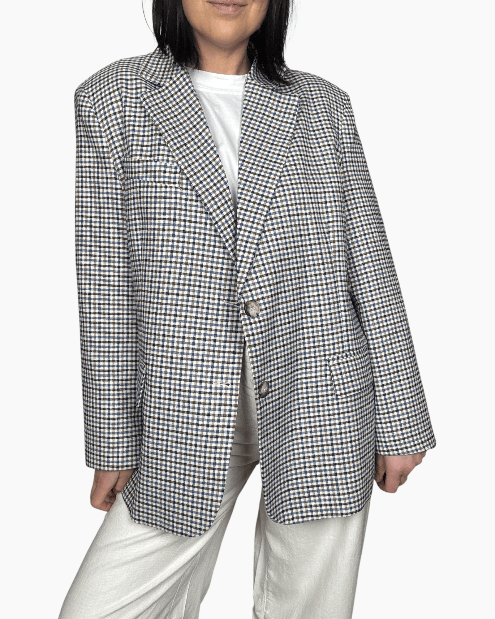 GIACCA A QUADRETTI CON DOPPIA ABBOTTONATURA VICOLO - XE BLU ABBIGLIAMENTO