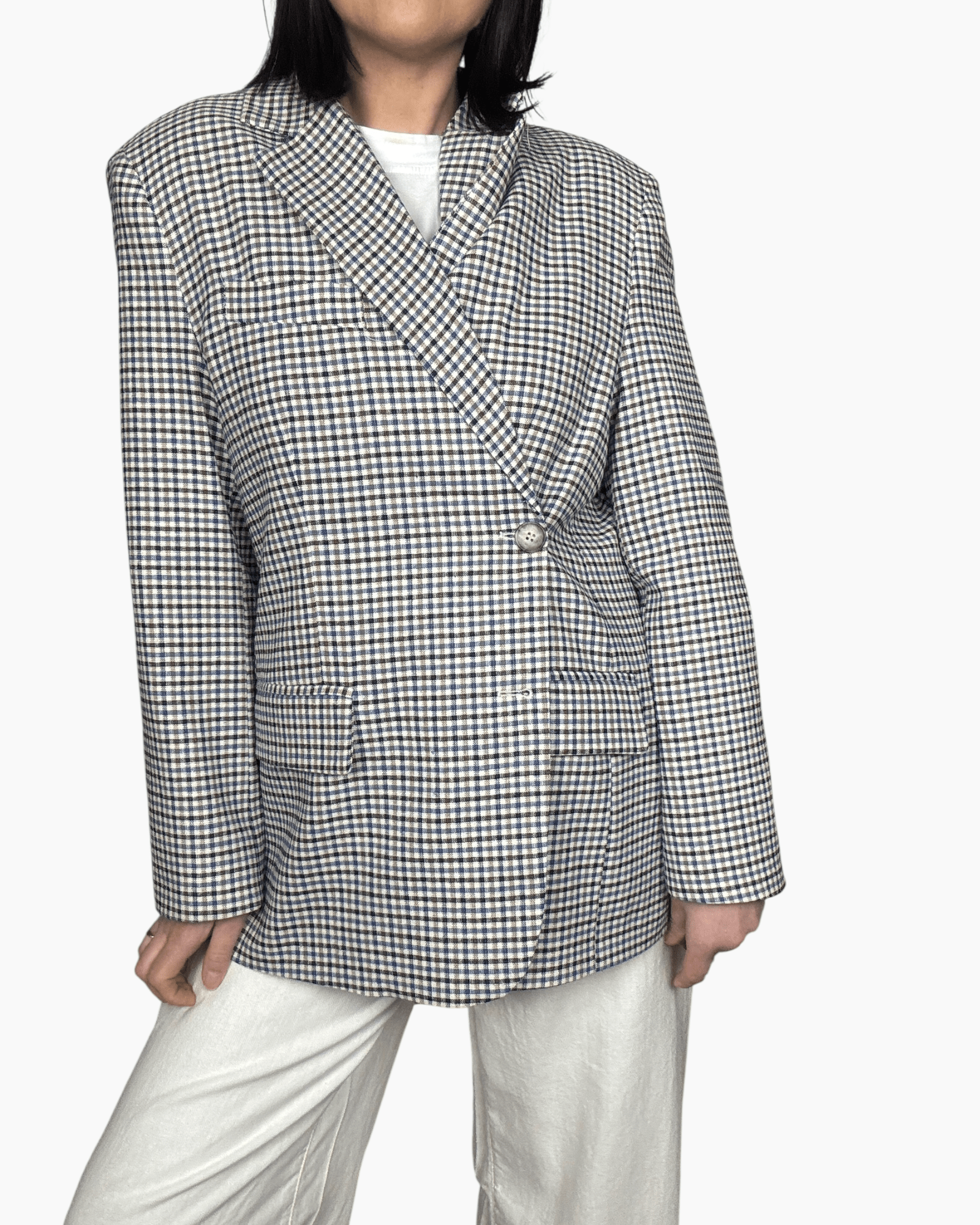 GIACCA A QUADRETTI CON DOPPIA ABBOTTONATURA VICOLO - XE BLU ABBIGLIAMENTO