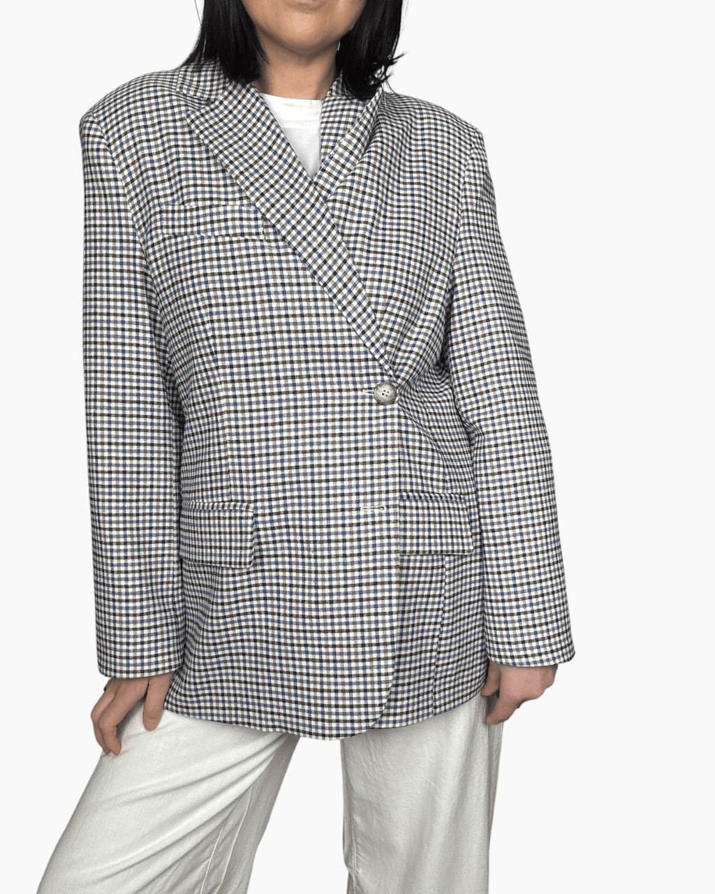 GIACCA A QUADRETTI CON DOPPIA ABBOTTONATURA VICOLO - XE BLU ABBIGLIAMENTO