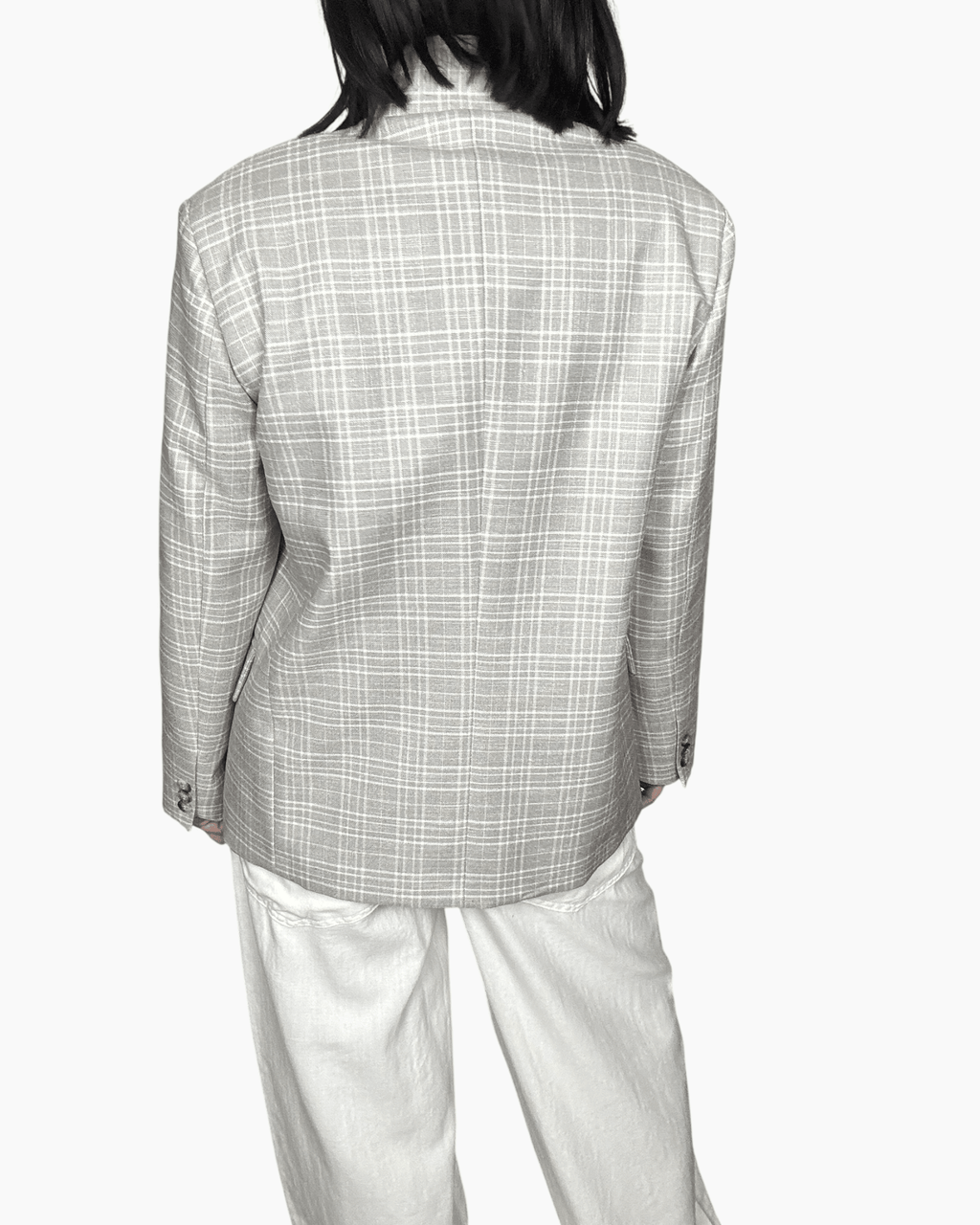 GIACCA COLLO COREANA CHECK VICOLO - XE BLU ABBIGLIAMENTO