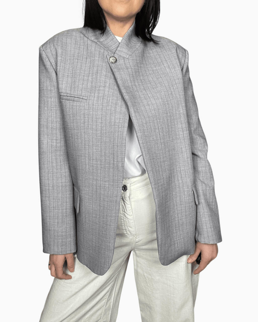 GIACCA COLLO A COREANA CHECK SCURO VICOLO - XE BLU ABBIGLIAMENTO