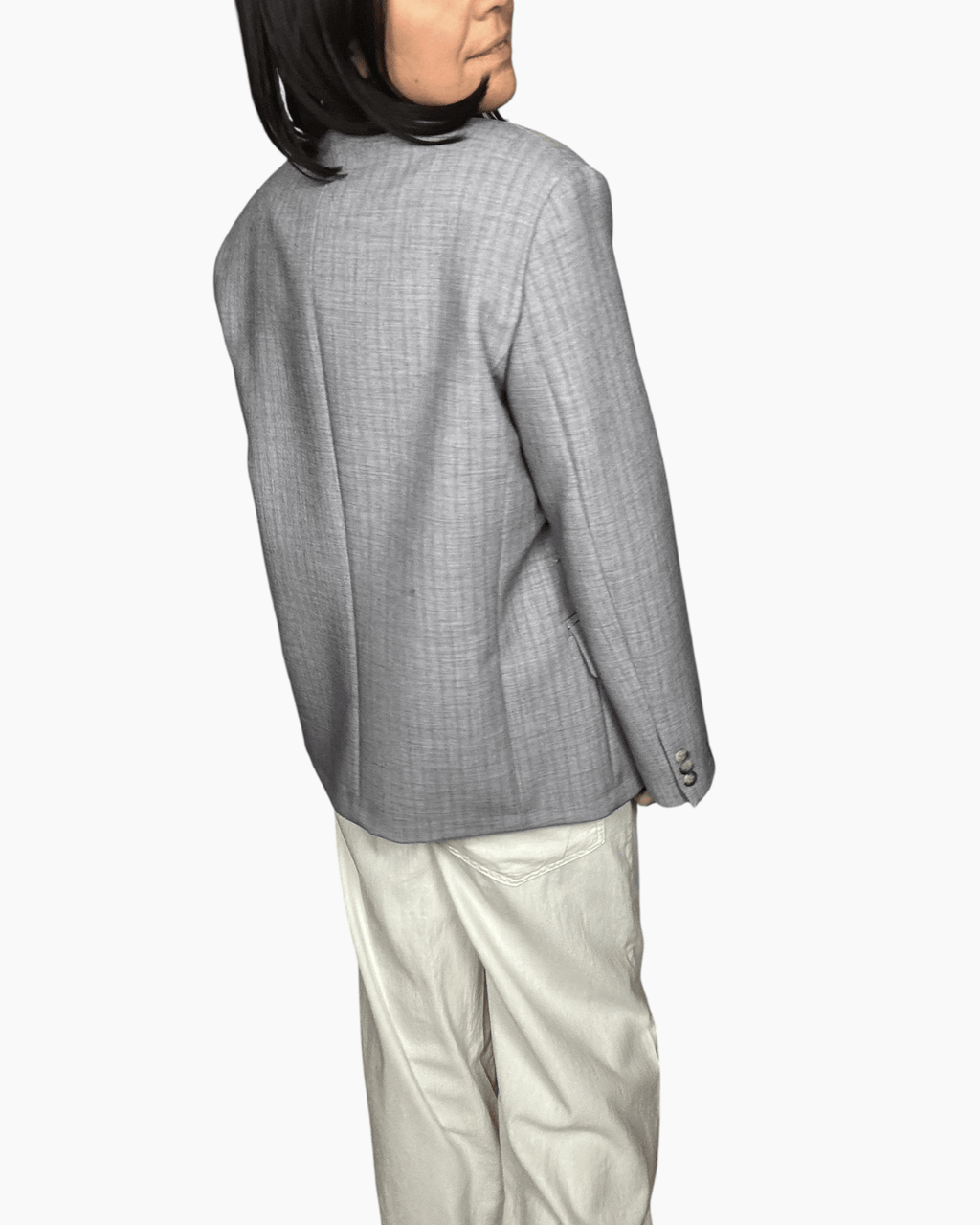 GIACCA COLLO A COREANA CHECK SCURO VICOLO - XE BLU ABBIGLIAMENTO