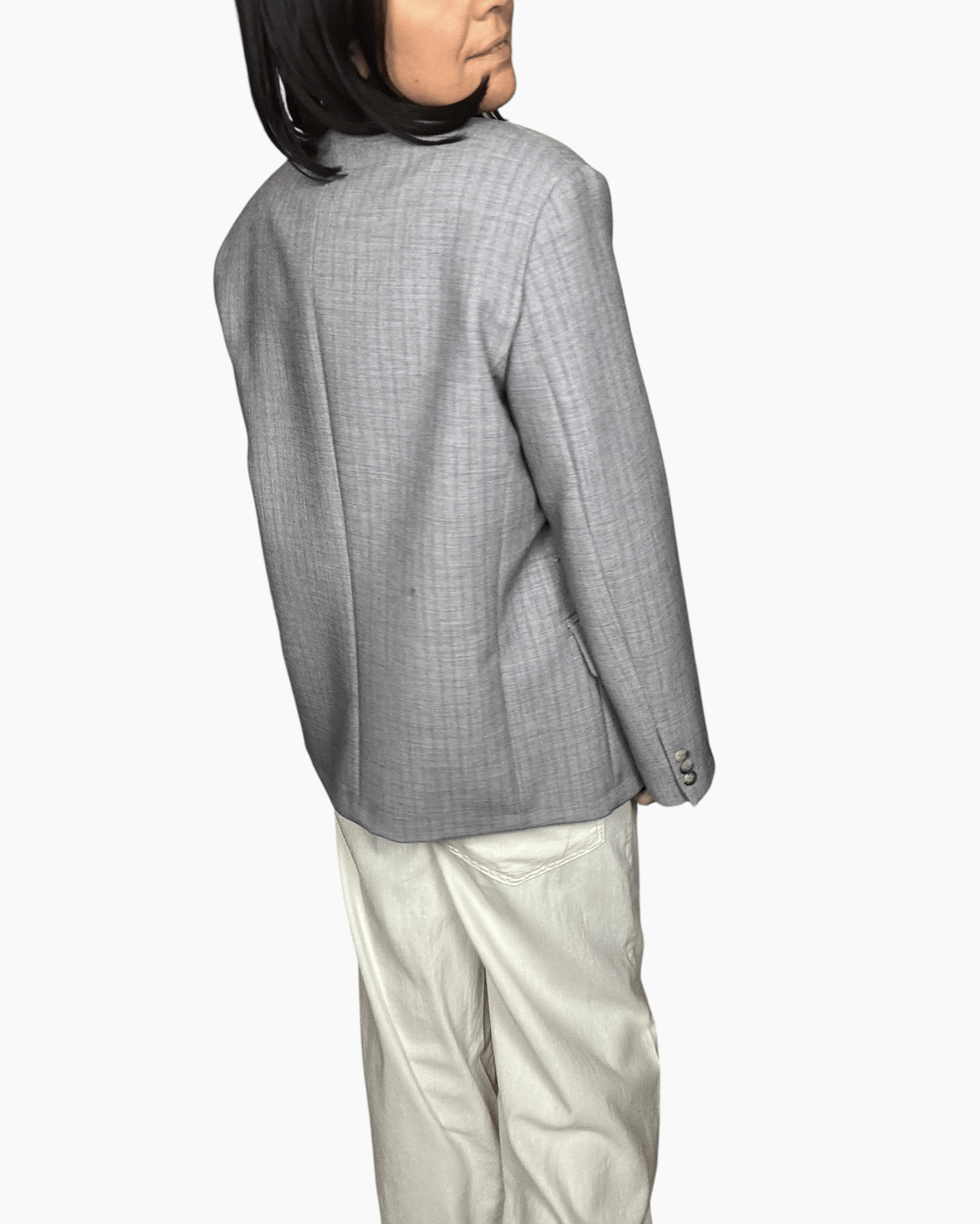 GIACCA COLLO A COREANA CHECK SCURO VICOLO - XE BLU ABBIGLIAMENTO