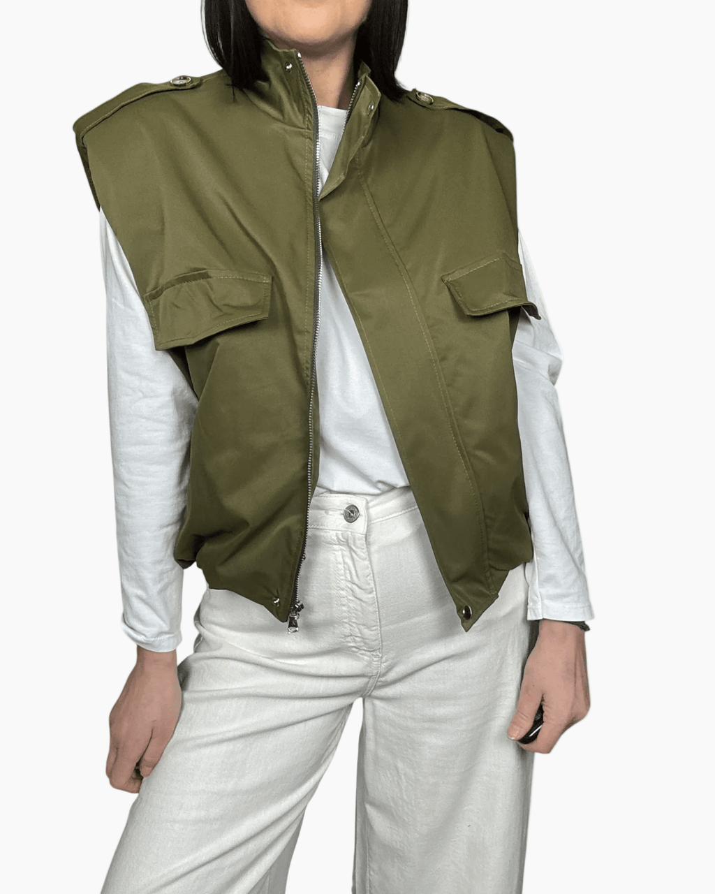 GILET IN TELA VELA SUSY MIX - XE BLU ABBIGLIAMENTO