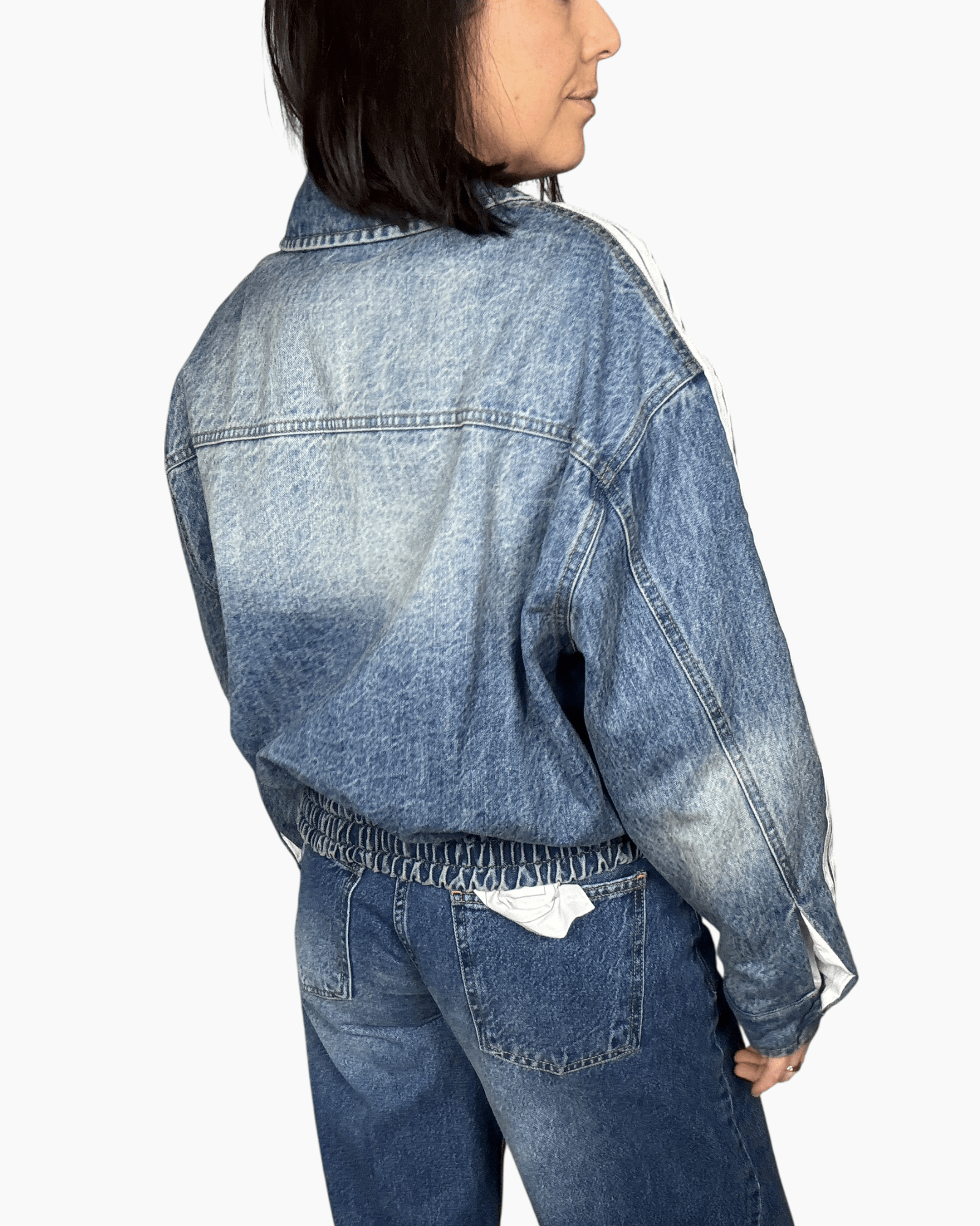 GIUBBINO IN JEANS CON ALAMARI TENSIONE IN - XE BLU ABBIGLIAMENTO