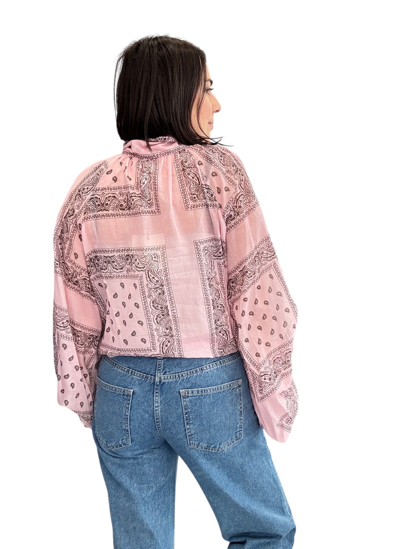 CAMICIA STAMPA BANDANA TENSIONE IN