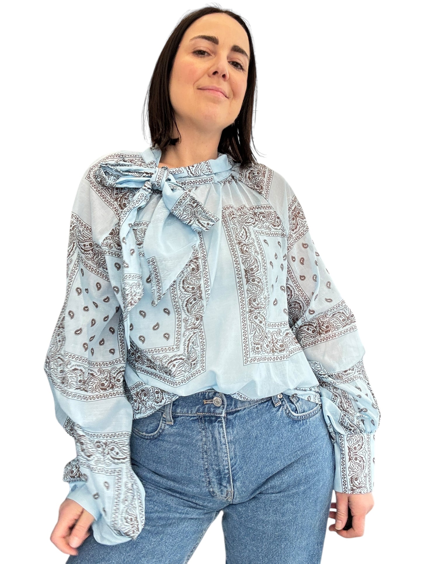 CAMICIA STAMPA BANDANA TENSIONE IN