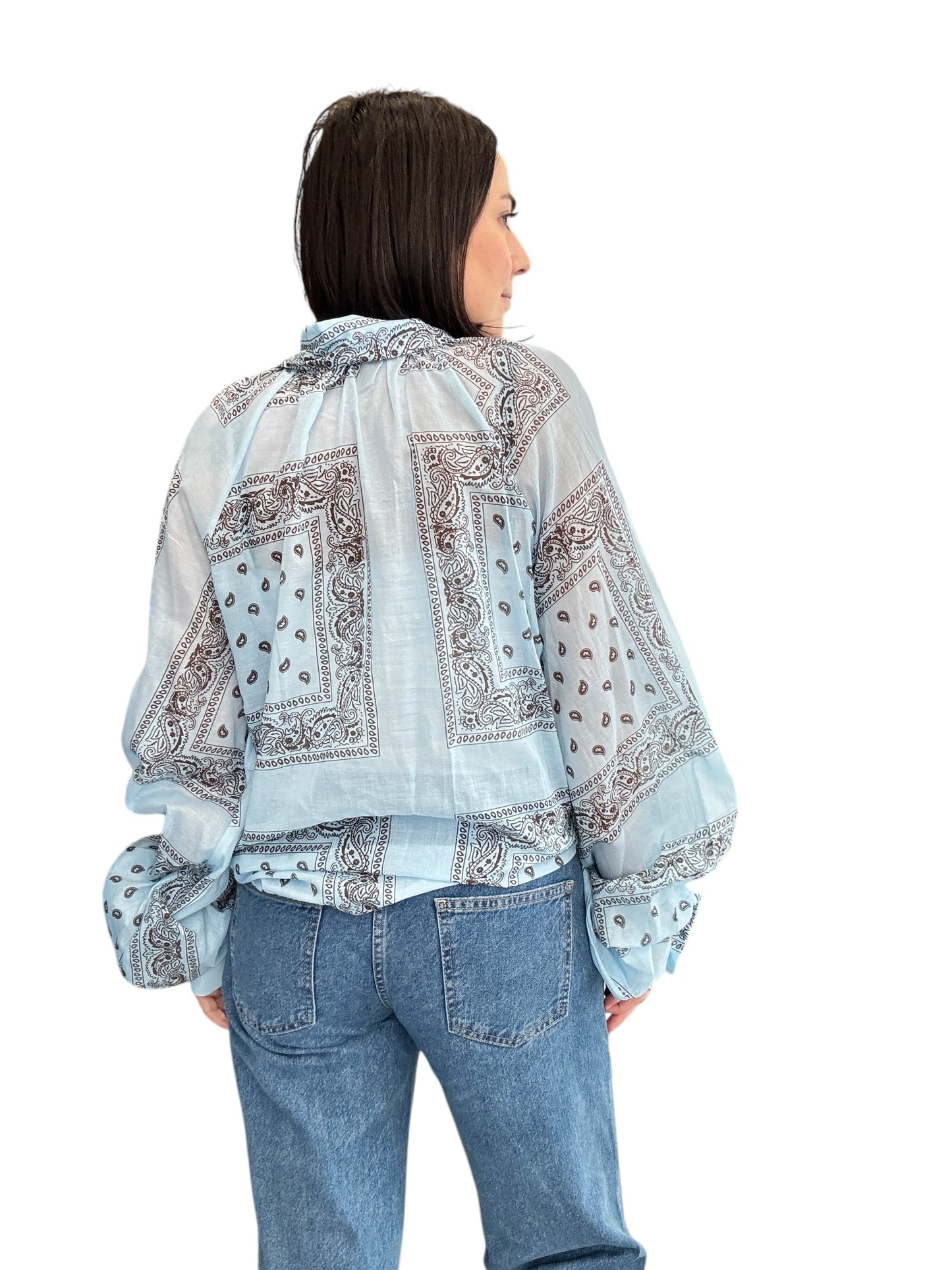 CAMICIA STAMPA BANDANA TENSIONE IN