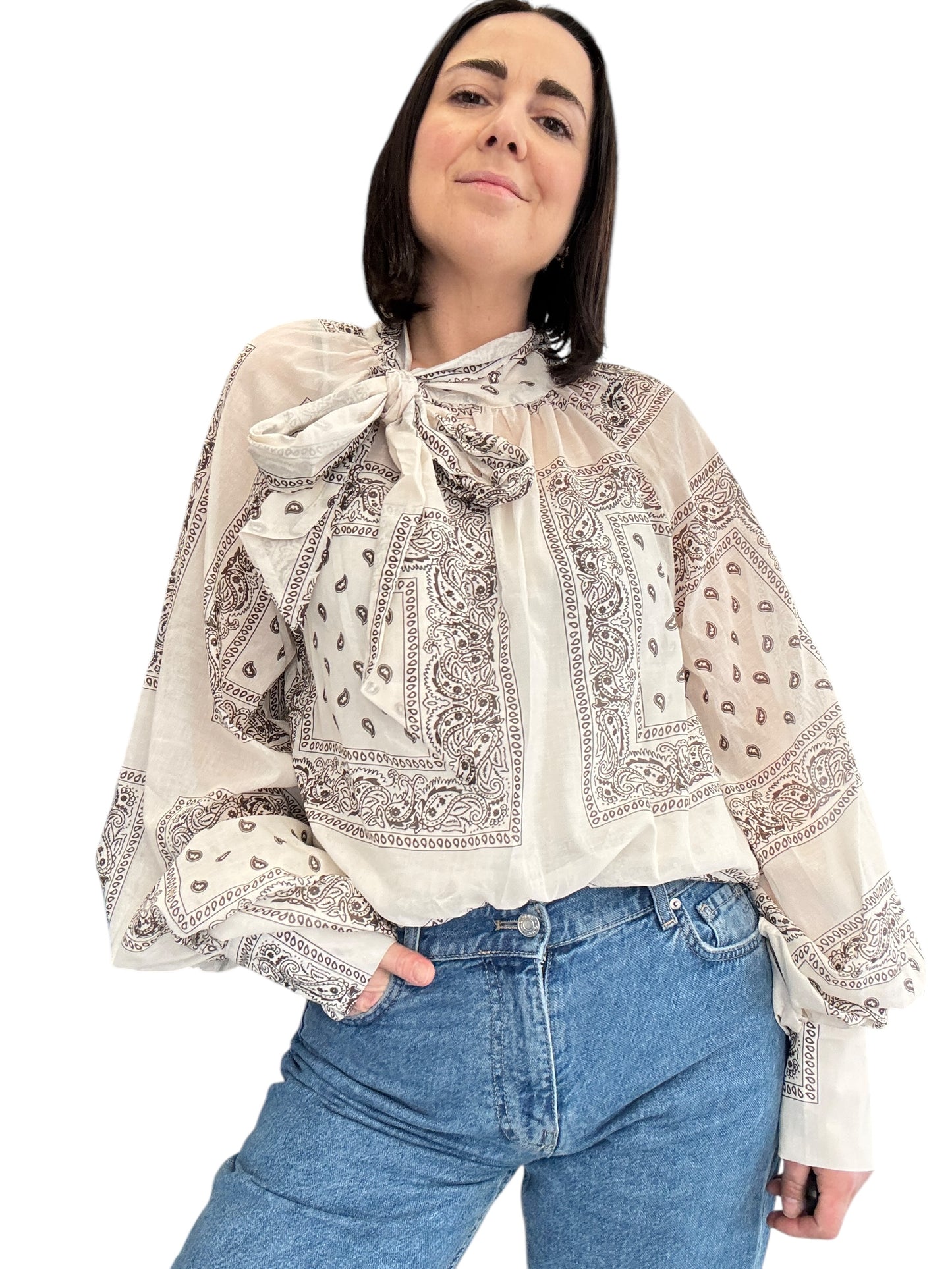 CAMICIA STAMPA BANDANA TENSIONE IN