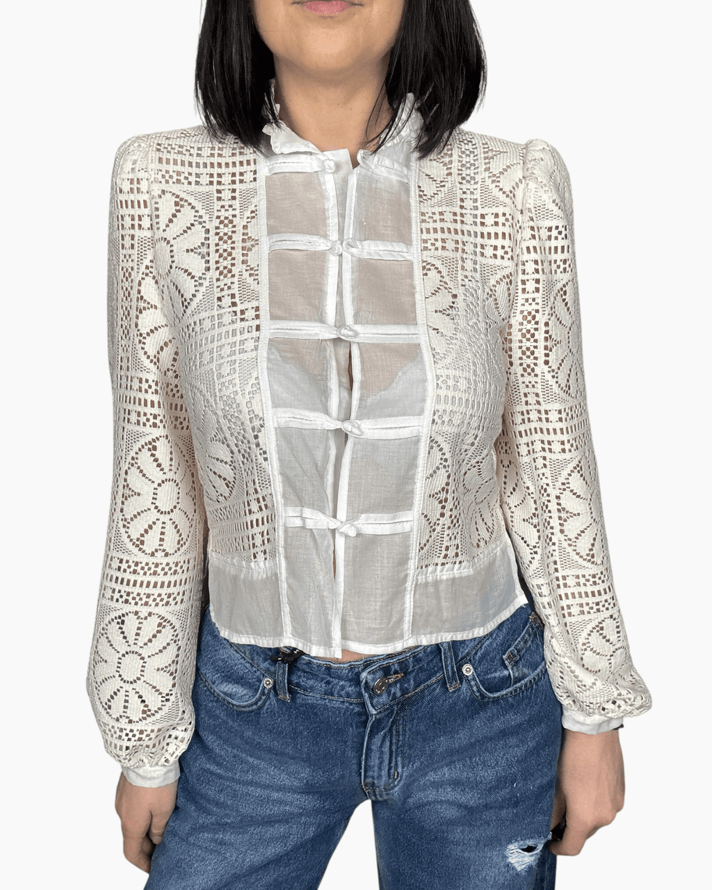 CAMICIA CON LAVORAZIONE A UNCINETTO TENSIONE IN - XE BLU ABBIGLIAMENTO