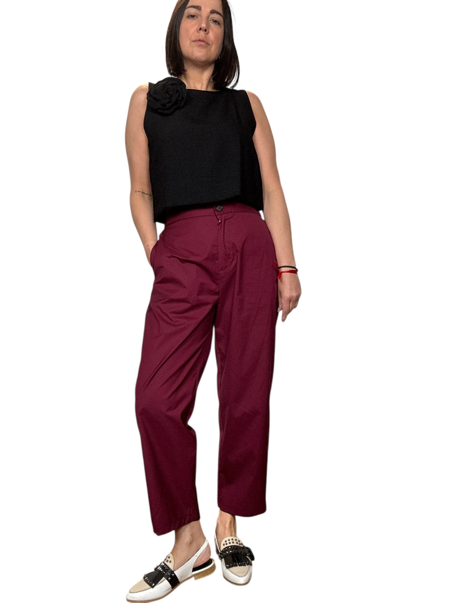 PANTALONE CARROT IN COTONE VICOLO