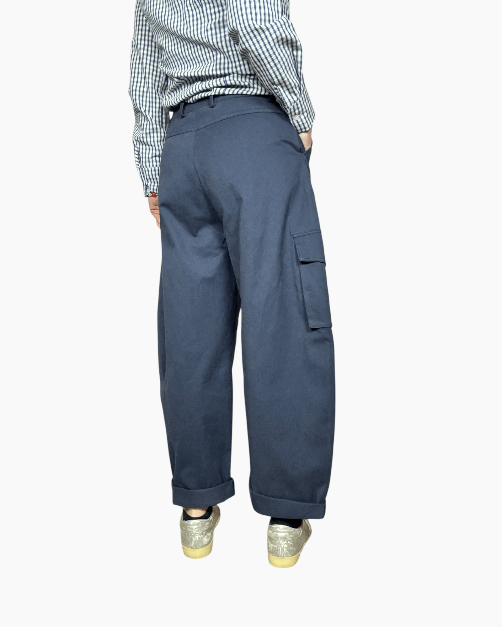 PANTALONE CON TASCONI TENSIONE IN - XE BLU ABBIGLIAMENTO