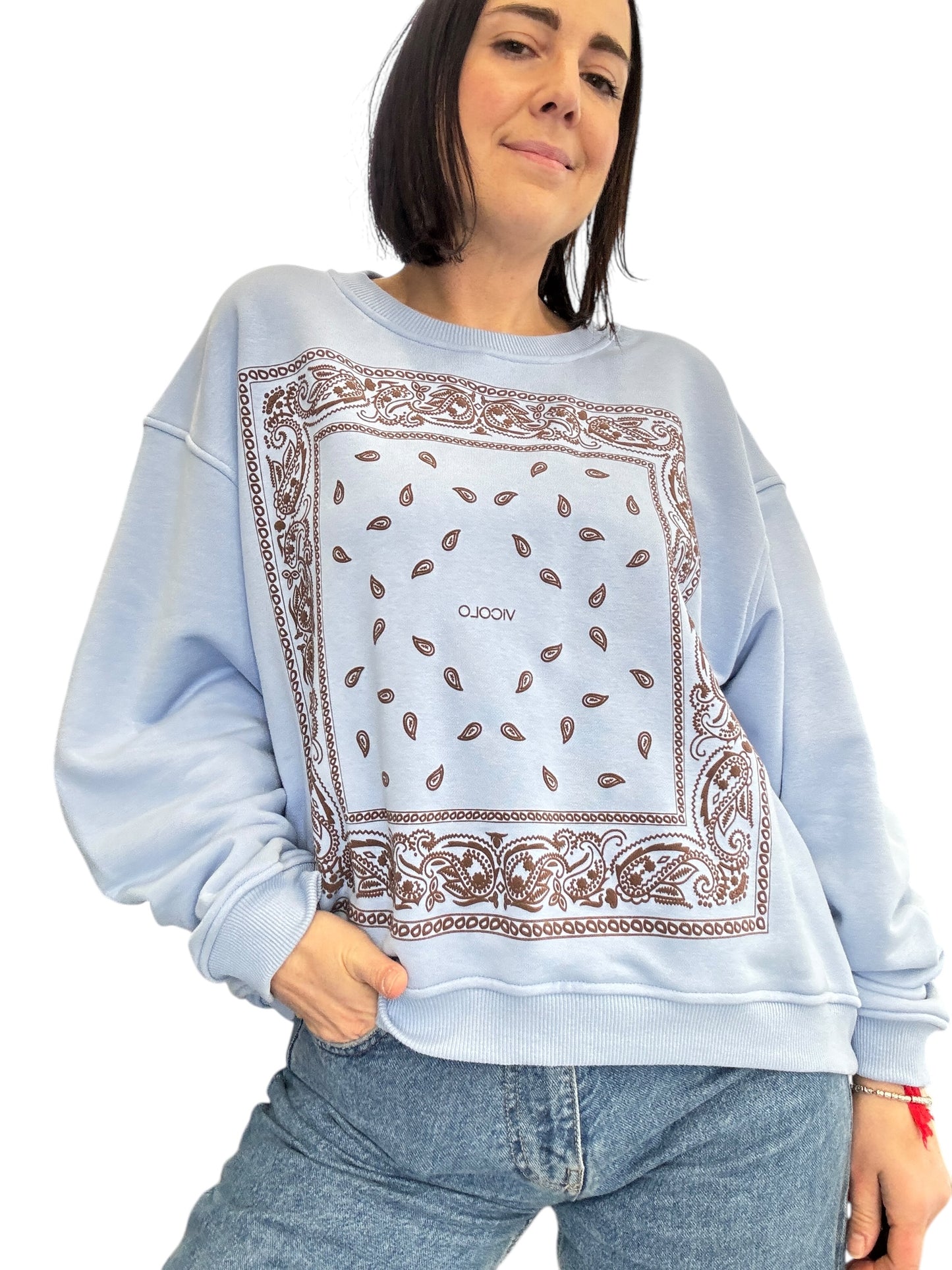 FELPA STAMPA BANDANA VICOLO