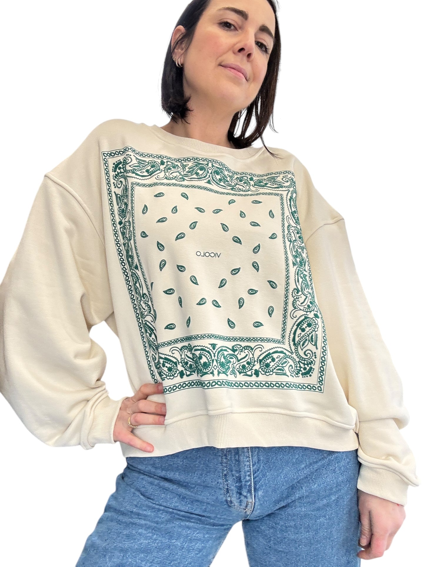 FELPA STAMPA BANDANA VICOLO