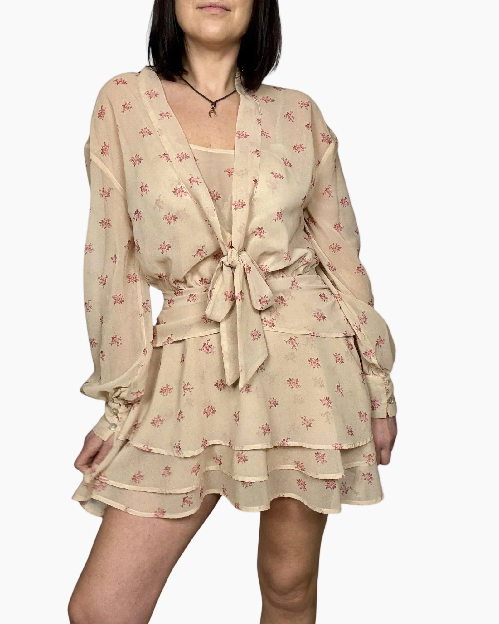 ABITO CORTO A FIORI VICOLO - XE BLU ABBIGLIAMENTO