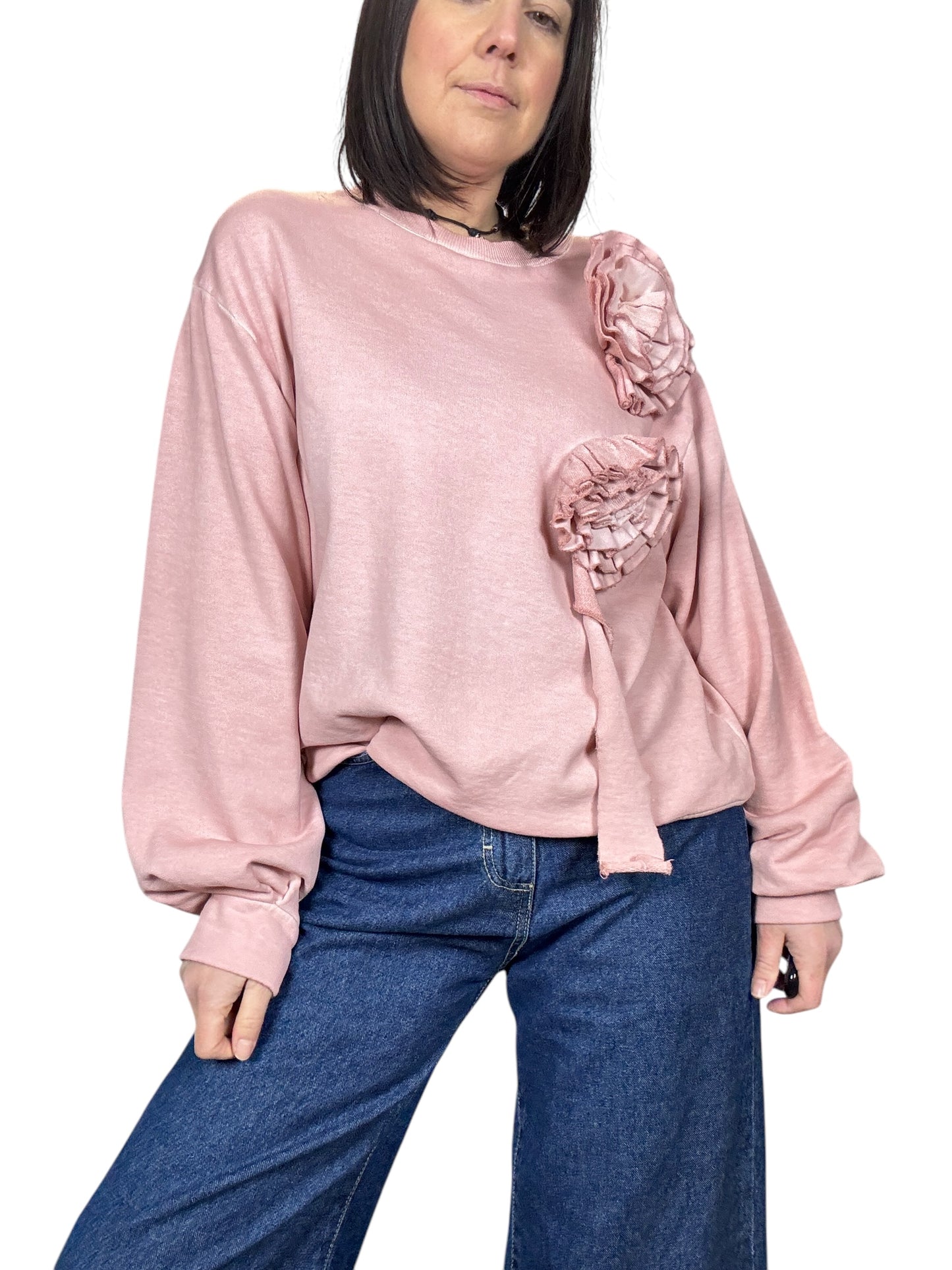 FELPA ROSE APPLICATE TENSIONE IN