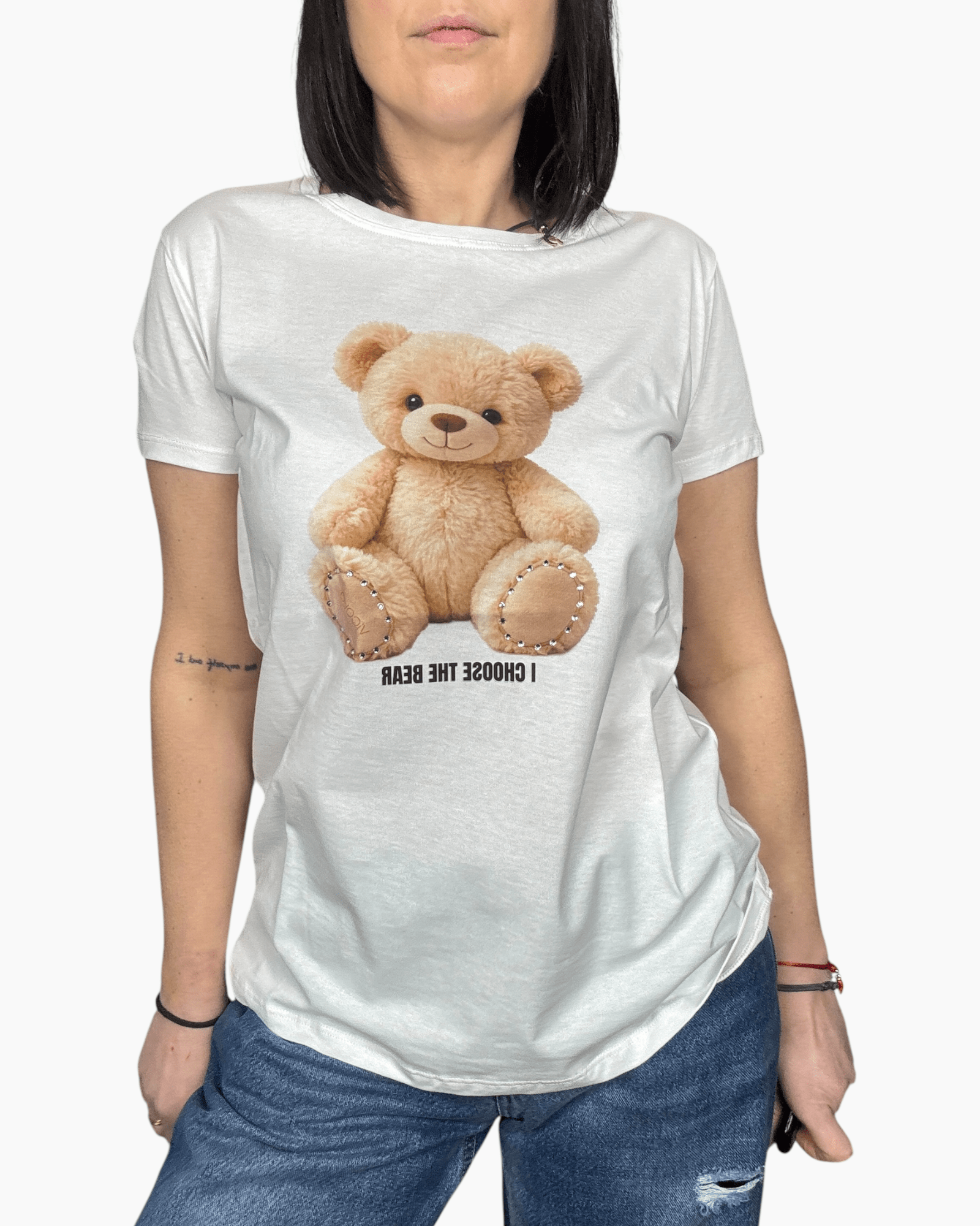 T - SHIRT ORSETTO BEIGE VICOLO - XE BLU ABBIGLIAMENTO