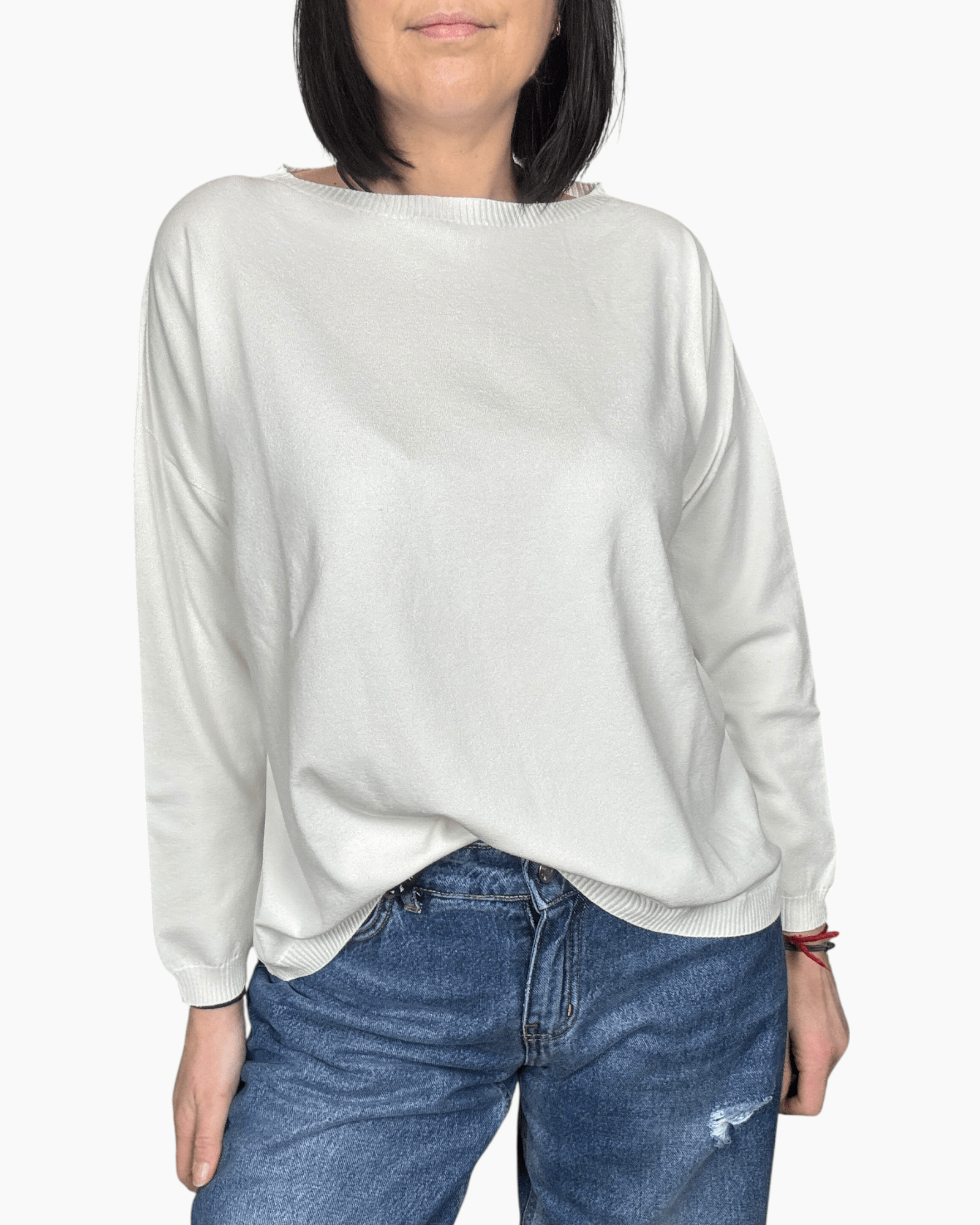 MAGLIA OVERSIZE IN VISCOSA VICOLO - XE BLU ABBIGLIAMENTO