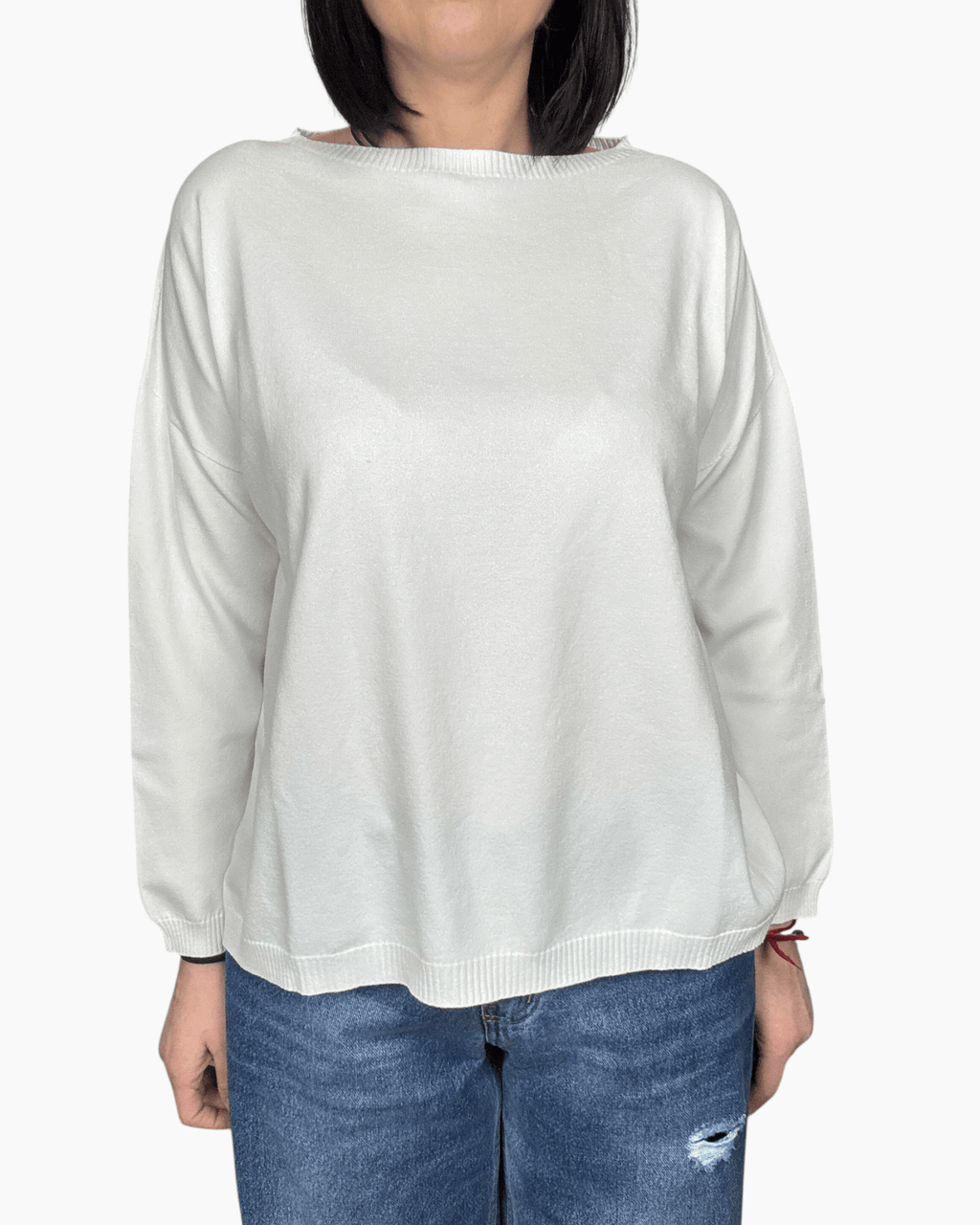 MAGLIA OVERSIZE IN VISCOSA VICOLO - XE BLU ABBIGLIAMENTO