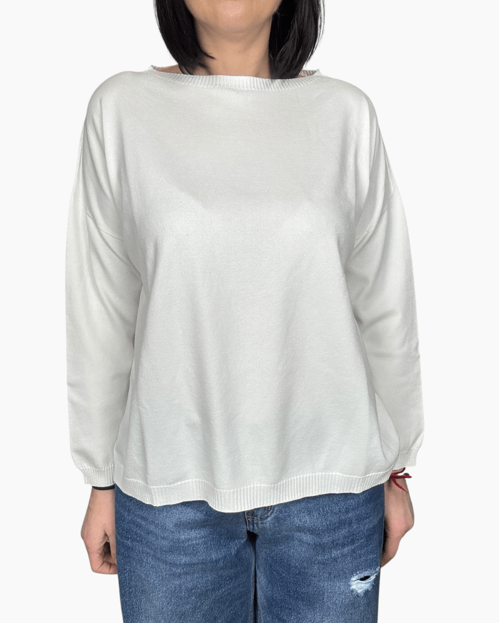 MAGLIA OVERSIZE IN VISCOSA VICOLO - XE BLU ABBIGLIAMENTO