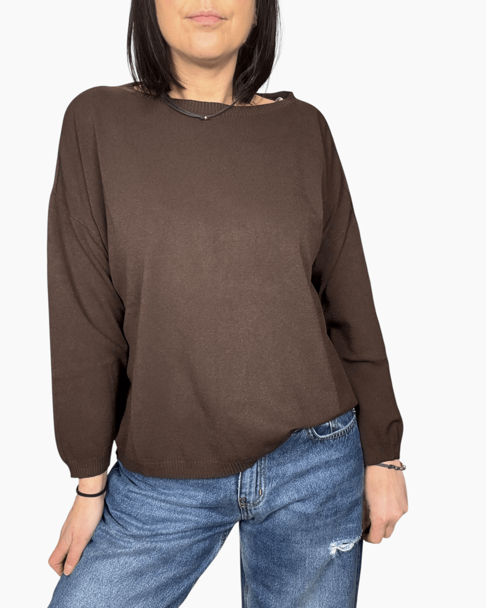 MAGLIA OVERSIZE IN VISCOSA VICOLO - XE BLU ABBIGLIAMENTO