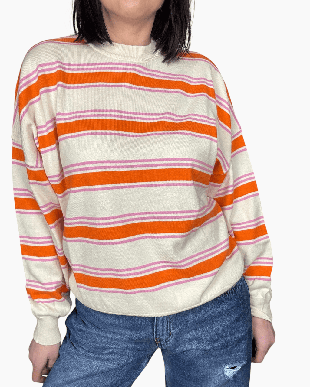 MAGLIA PARICOLLO A RIGHE VICOLO - XE BLU ABBIGLIAMENTO