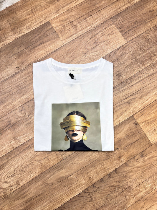 T-SHIRT STAMPA DONNA ORO VICOLO