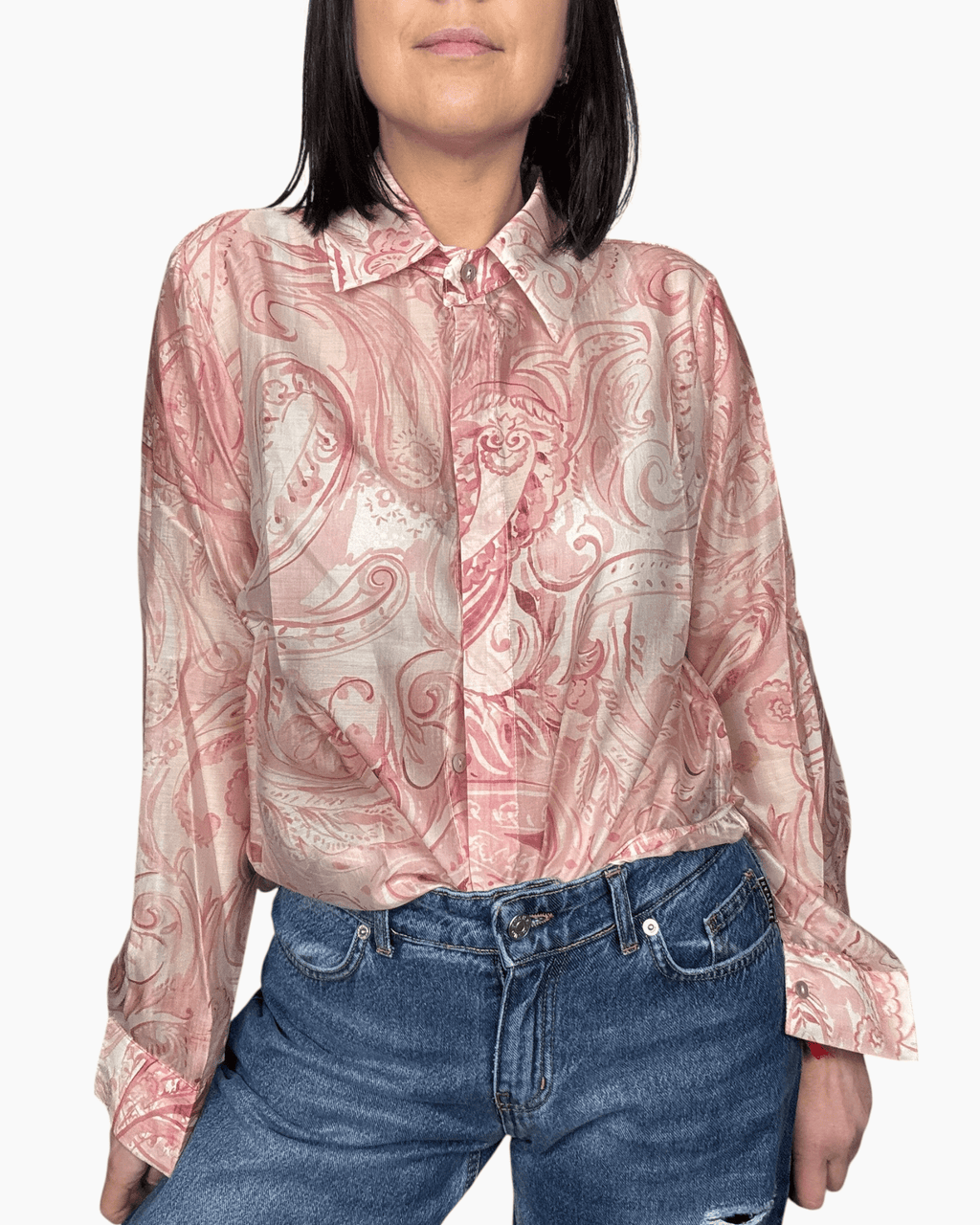 CAMICIA A FANTASIA ASTRATTA SUSY MIX - XE BLU ABBIGLIAMENTO