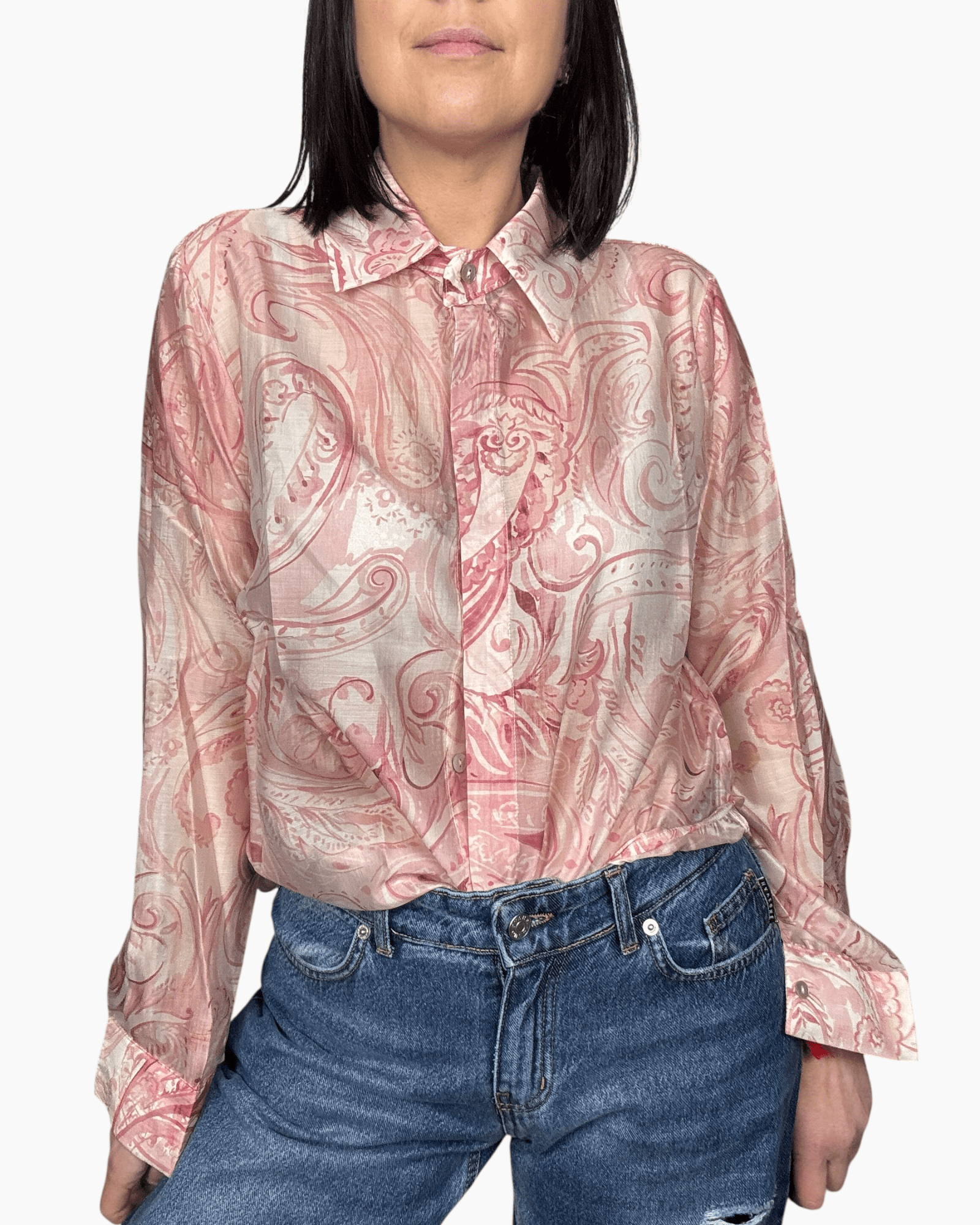 CAMICIA A FANTASIA ASTRATTA SUSY MIX - XE BLU ABBIGLIAMENTO