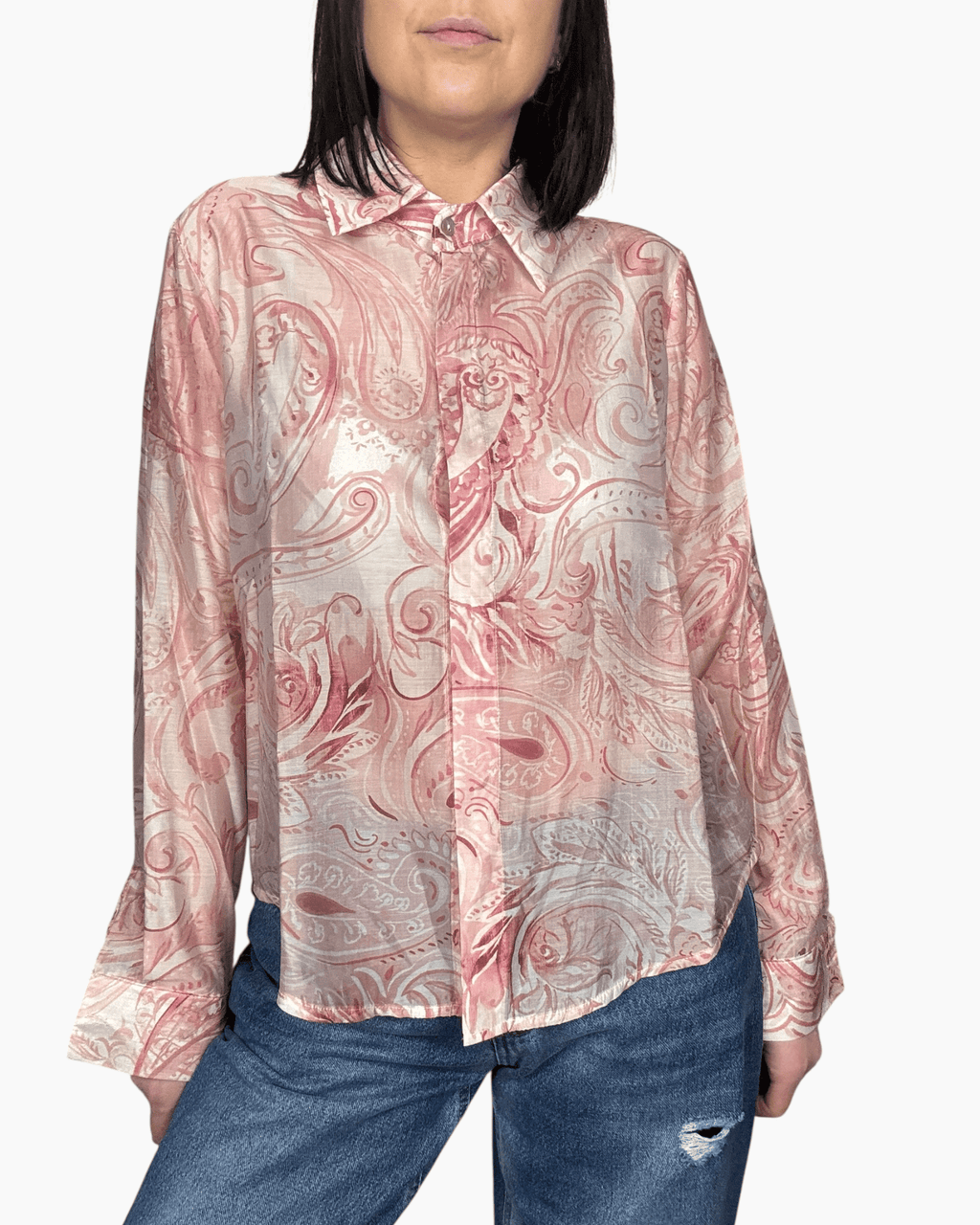 CAMICIA A FANTASIA ASTRATTA SUSY MIX - XE BLU ABBIGLIAMENTO