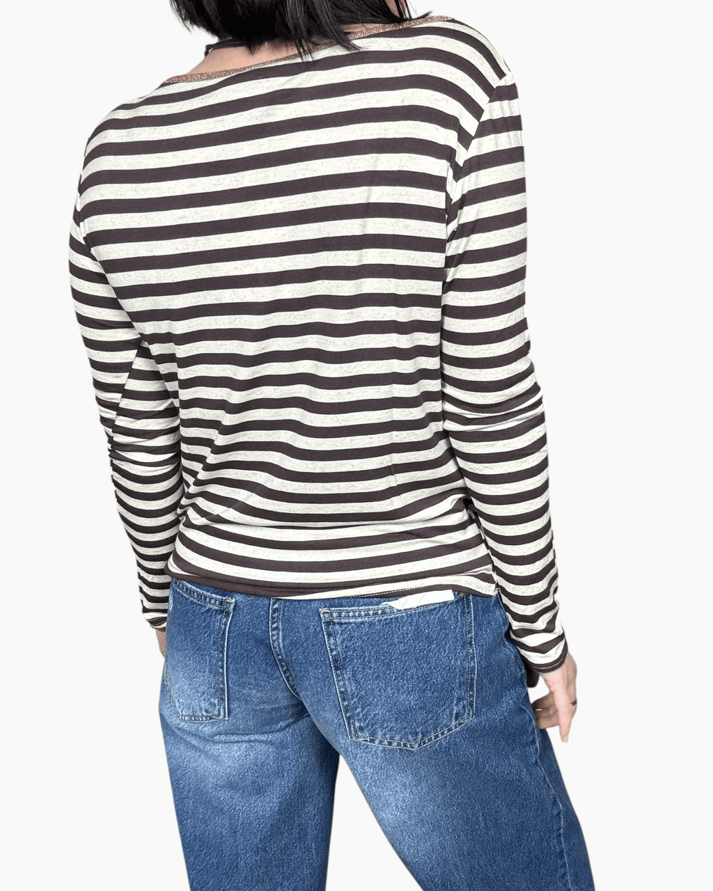 MAGLIETTA RIGATA CON PROFILO SUSY MIX - XE BLU ABBIGLIAMENTO