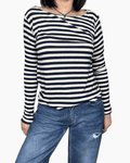 MAGLIETTA RIGATA CON PROFILO SUSY MIX - XE BLU ABBIGLIAMENTO
