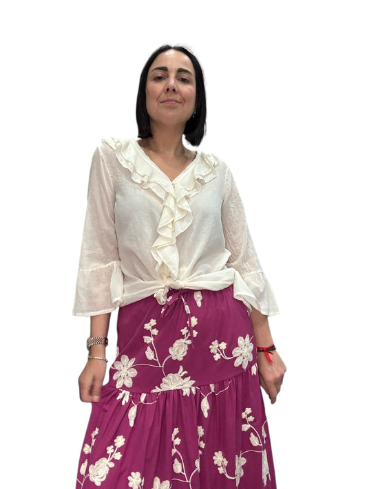 CAMICIA VOLANT COLLO SUSY MIX