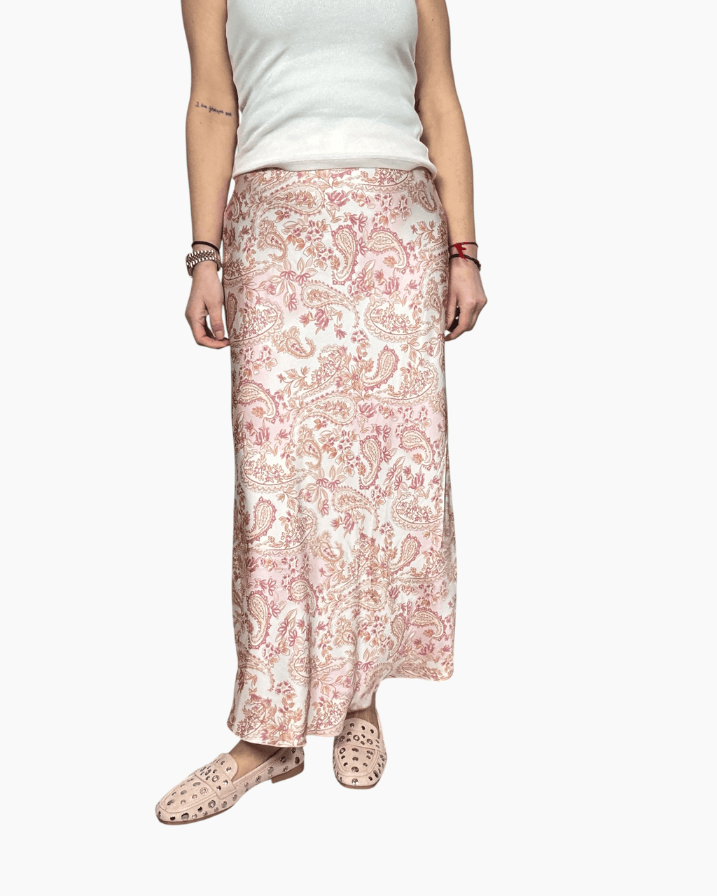 GONNA IN RASO A FIORI SUSY MIX - XE BLU ABBIGLIAMENTO