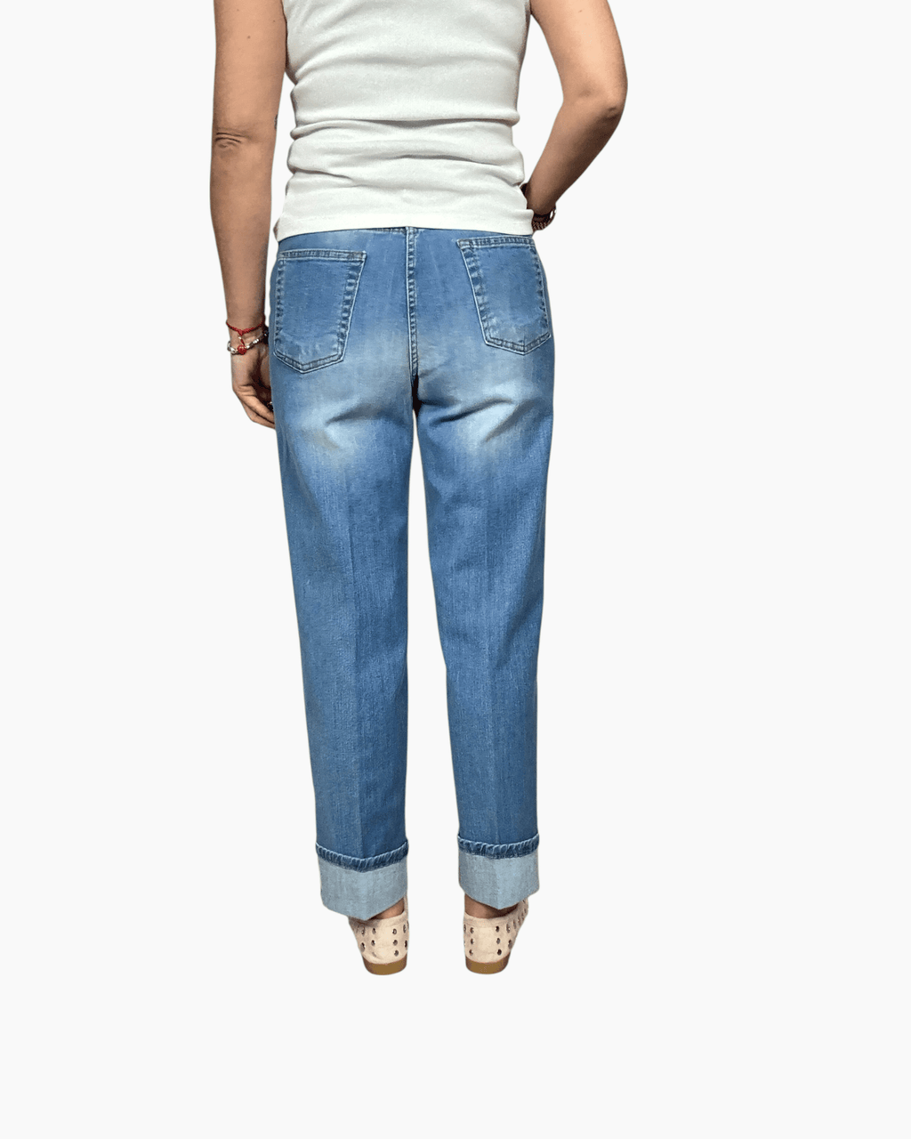 JEANS CON RISVOLTO SUSY MIX - XE BLU ABBIGLIAMENTO