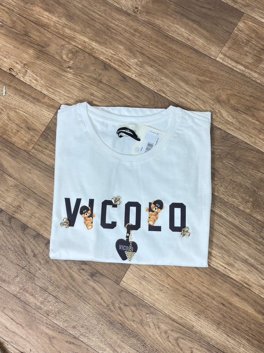 T-SHIRT ORSETTI CON APPLICAZIONI VICOLO