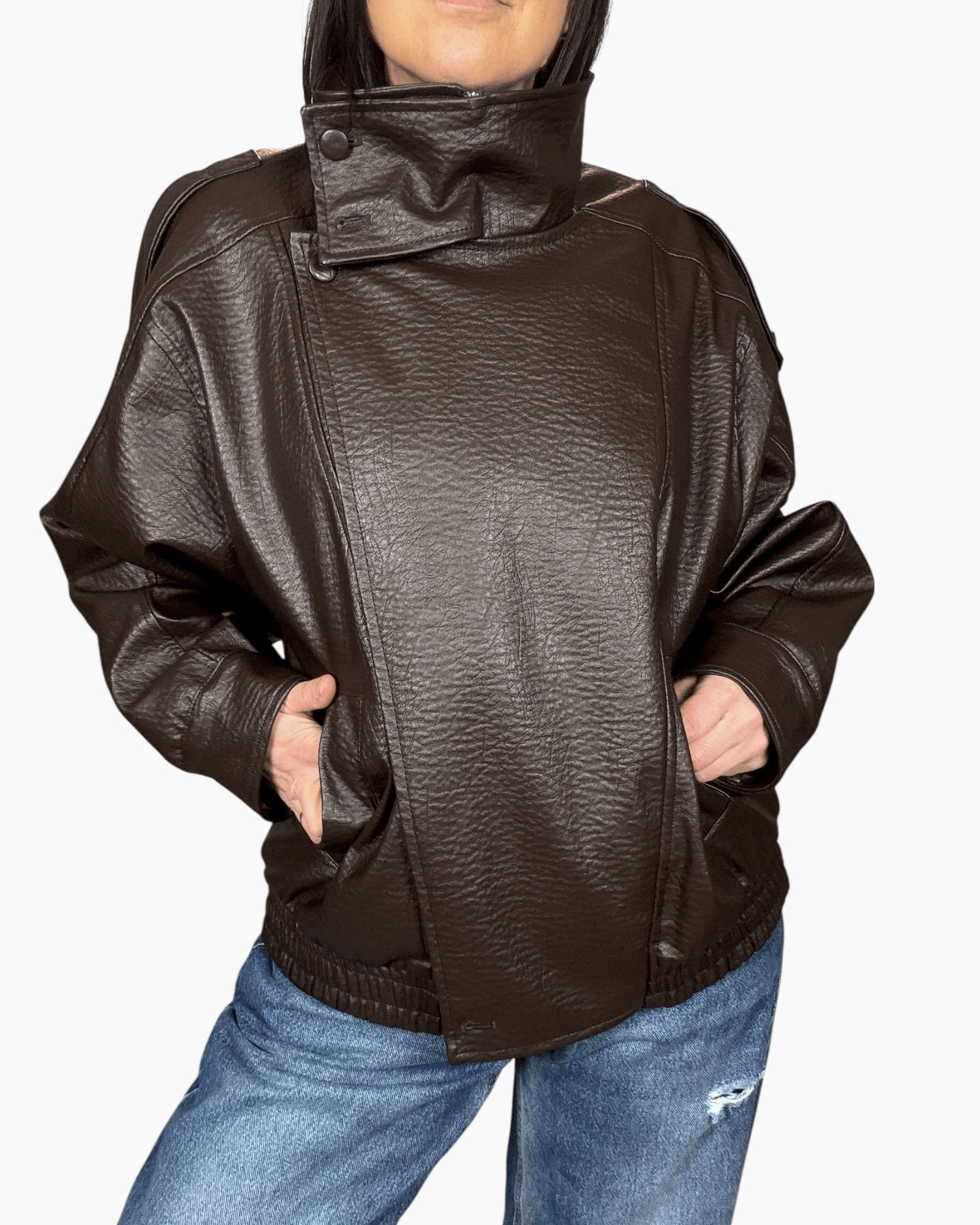 BOMBER IN ECOPELLE SUSY MIX - XE BLU ABBIGLIAMENTO