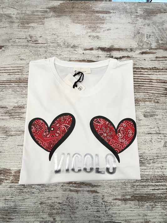 T-SHIRT CUORI BANDANA VICOLO