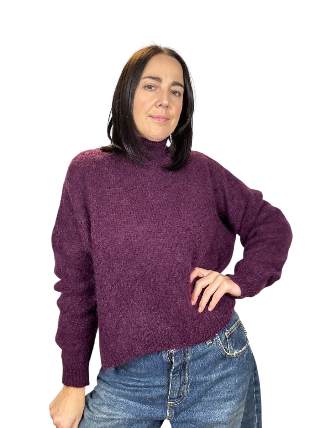 MAGLIA IN MOHAIR VICOLO - XE BLU ABBIGLIAMENTO