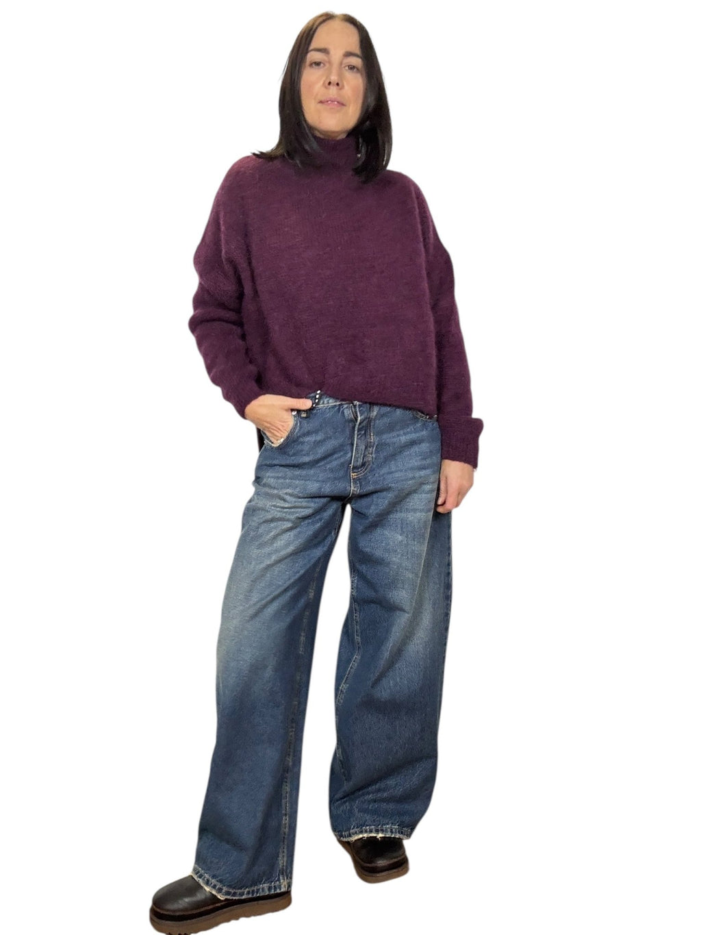 MAGLIA IN MOHAIR VICOLO - XE BLU ABBIGLIAMENTO